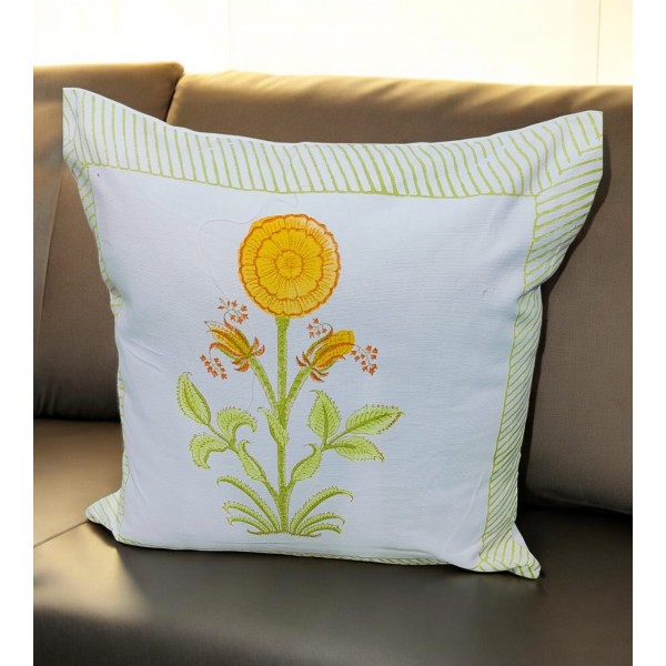 Set of 5 Handblock Printed Cushion Covers | 16x16 Pure Cotton